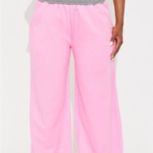 Pink Wide-Leg Pants